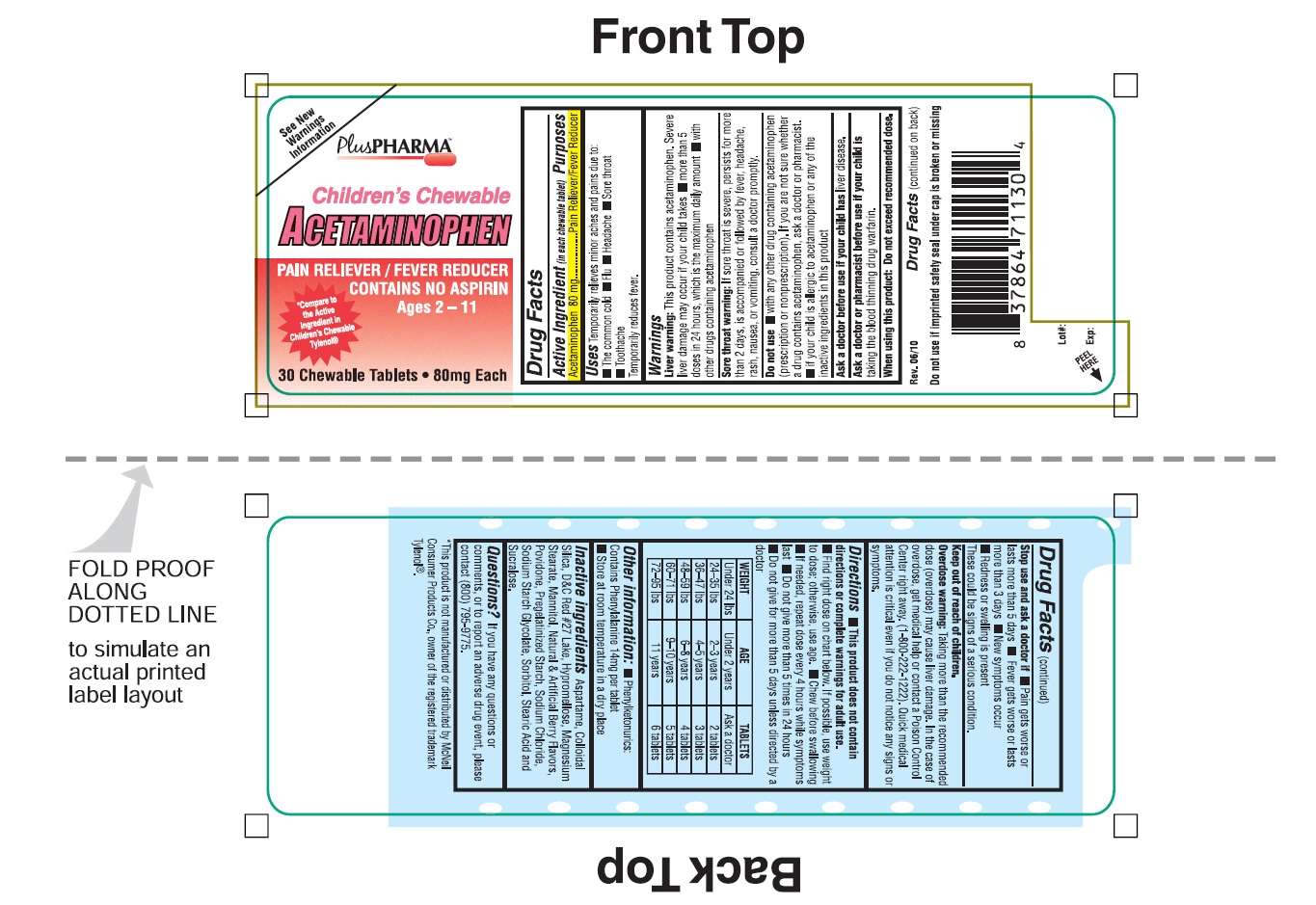 Childrens Chewable Acetaminophen